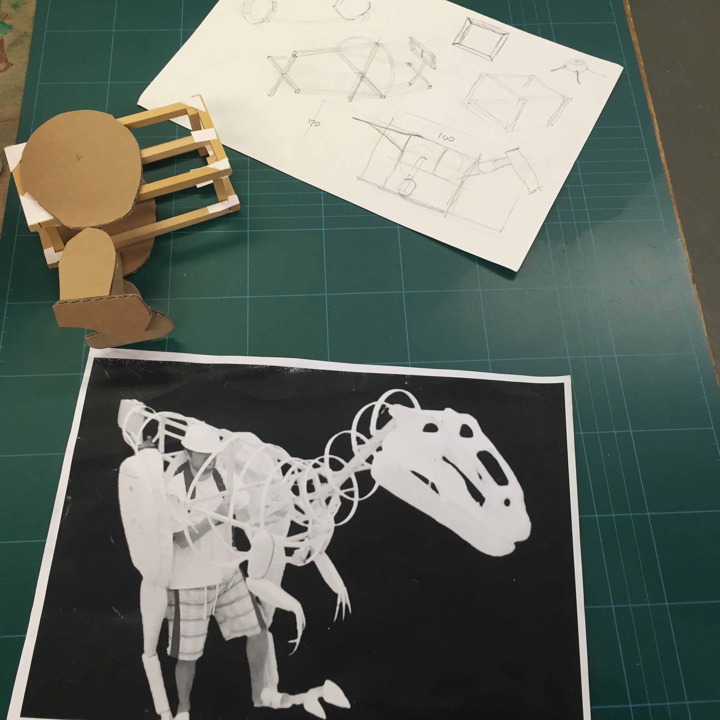 Making the Jabberwocky for the Prep School Production of Alice